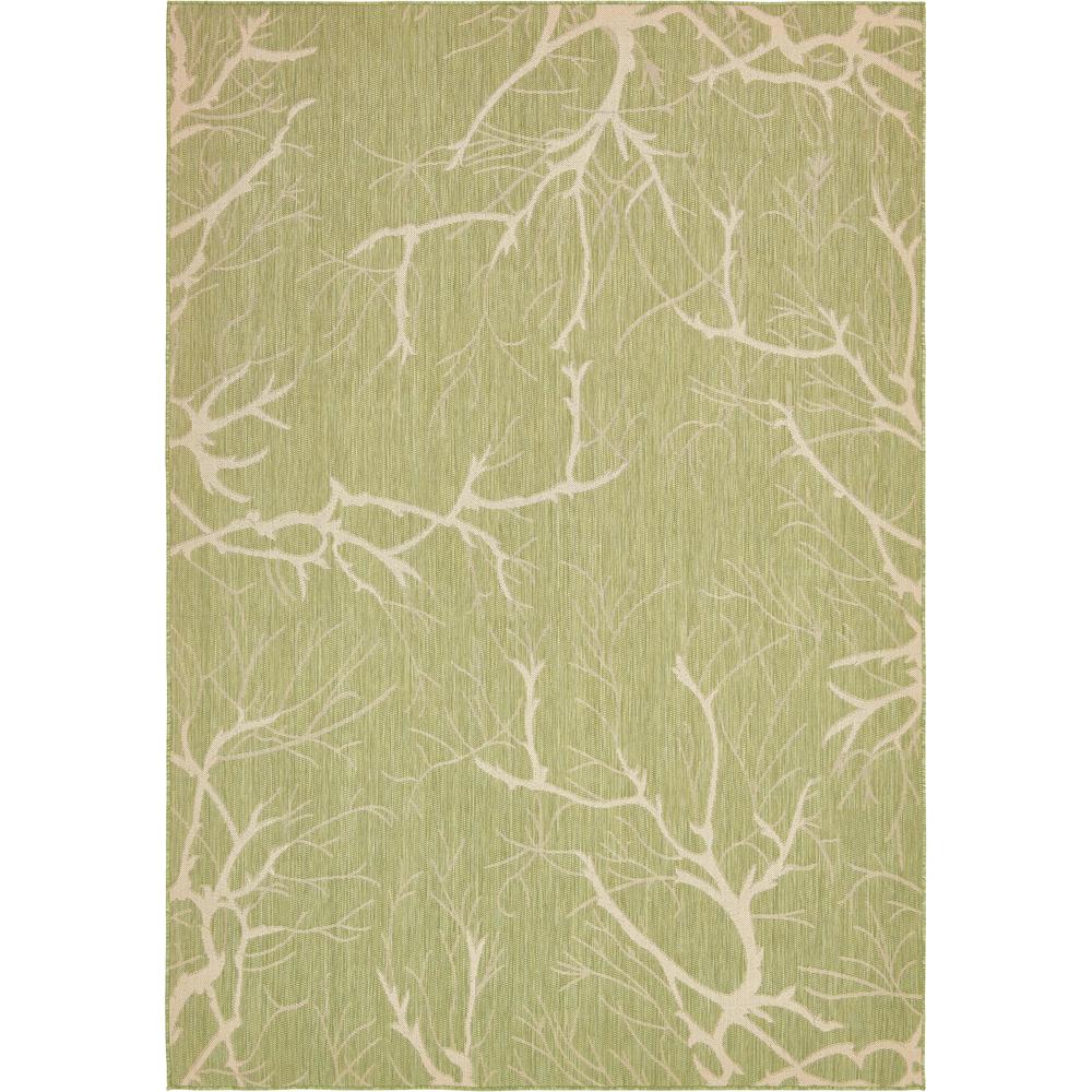 Outdoor Branch Rug, Light Green (8' 0 x 11' 4). Picture 1