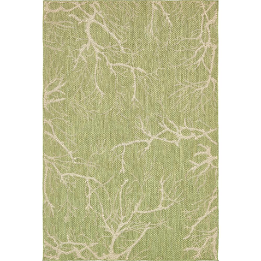 Outdoor Branch Rug, Light Green (6' 0 x 9' 0). Picture 1
