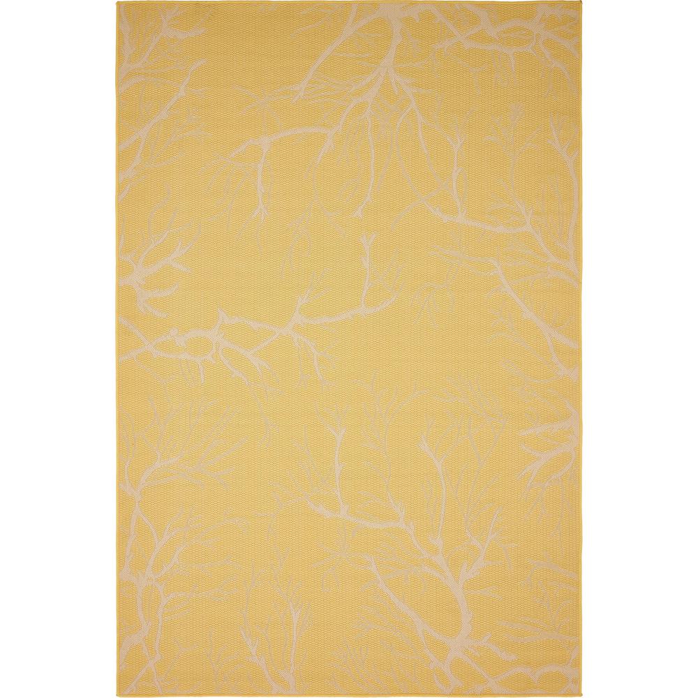Outdoor Branch Rug, Yellow (8' 0 x 11' 4). Picture 1