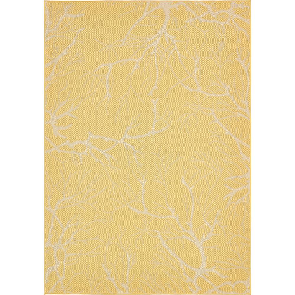 Outdoor Branch Rug, Yellow (7' 0 x 10' 0). Picture 1