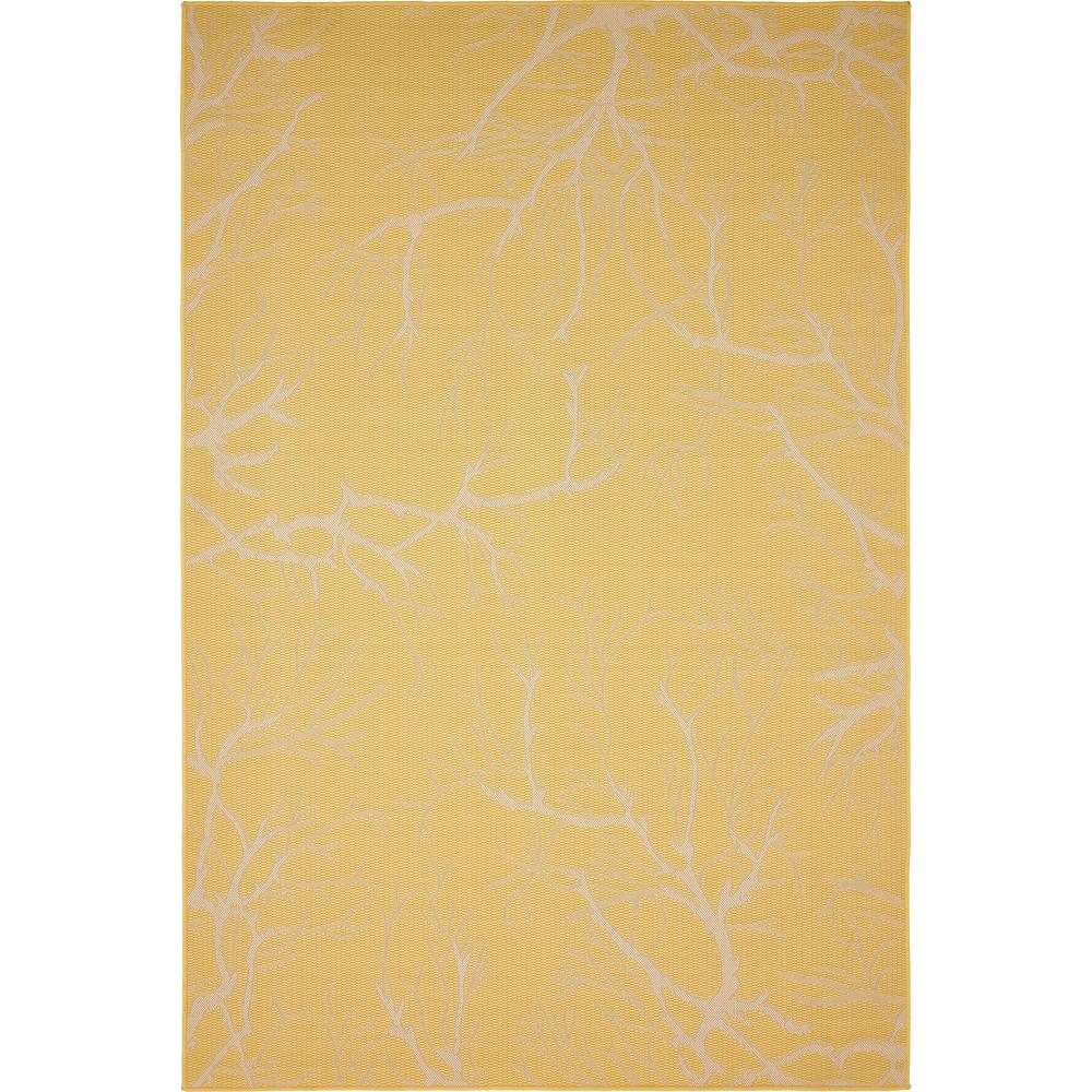 Outdoor Branch Rug, Yellow (6' 0 x 9' 0). Picture 1