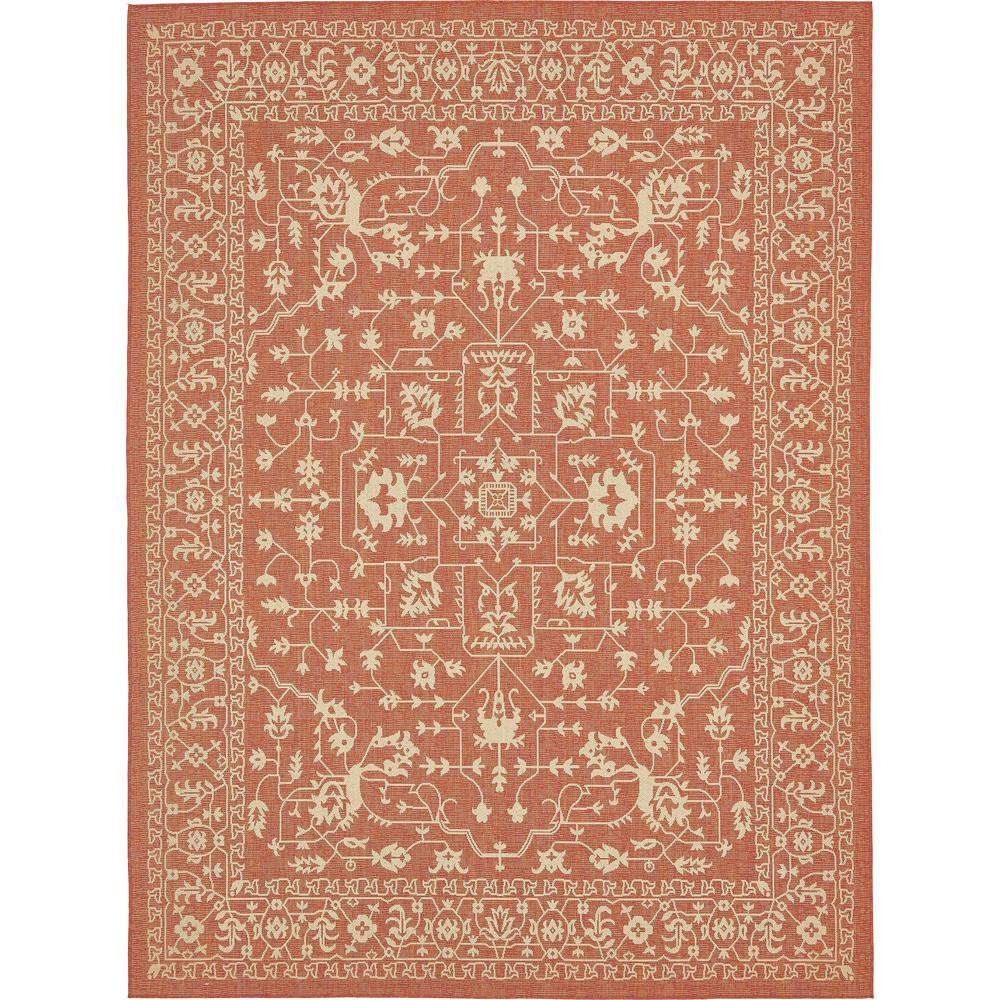 Outdoor Allover Rug, Terracotta (9' 0 x 12' 0). The main picture.