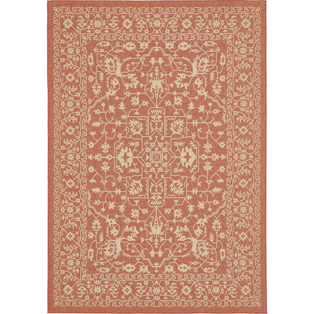 Outdoor Allover Rug, Terracotta (7' 0 x 10' 0). Picture 1