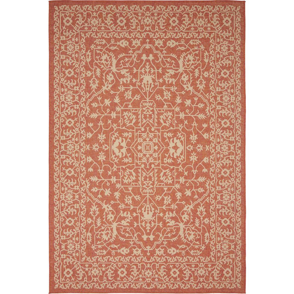 Outdoor Allover Rug, Terracotta (6' 0 x 9' 0). Picture 1