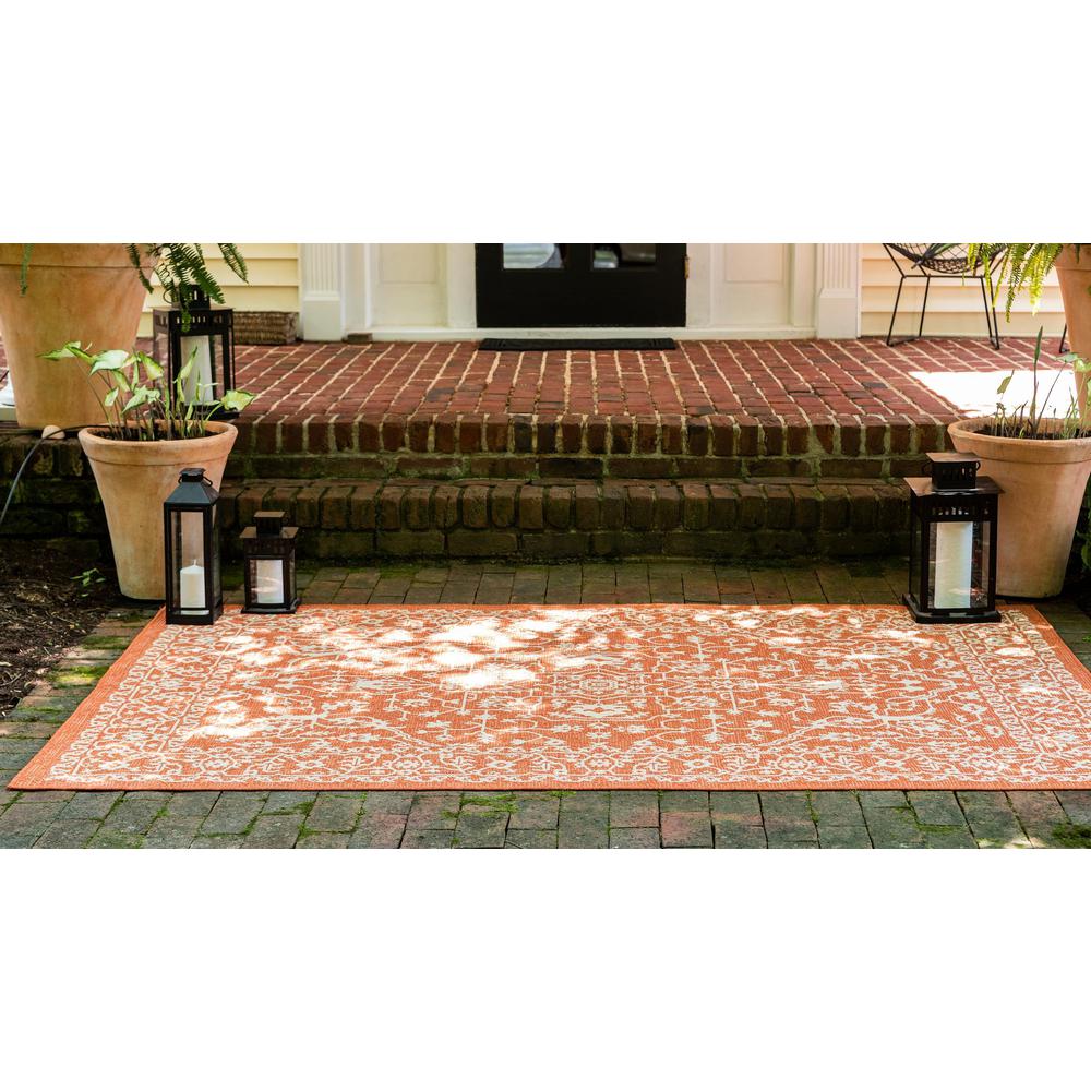 Outdoor Allover Rug, Terracotta (9' 0 x 12' 0). Picture 4