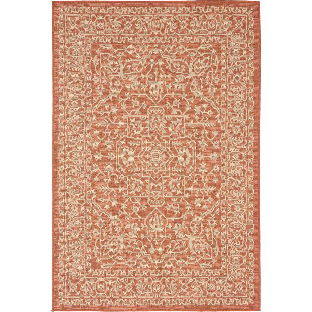 Outdoor Allover Rug, Terracotta (4' 0 x 6' 0). Picture 1