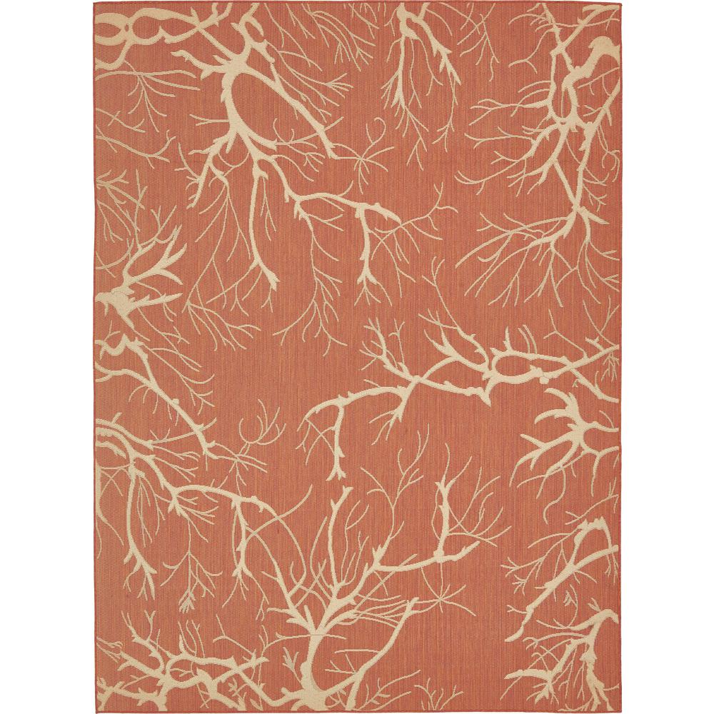 Outdoor Branch Rug, Terracotta (9' 0 x 12' 0). Picture 1