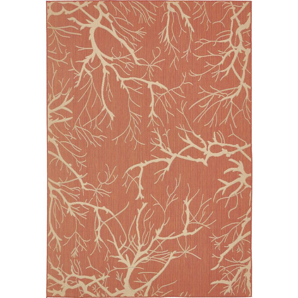 Outdoor Branch Rug, Terracotta (7' 0 x 10' 0). Picture 1