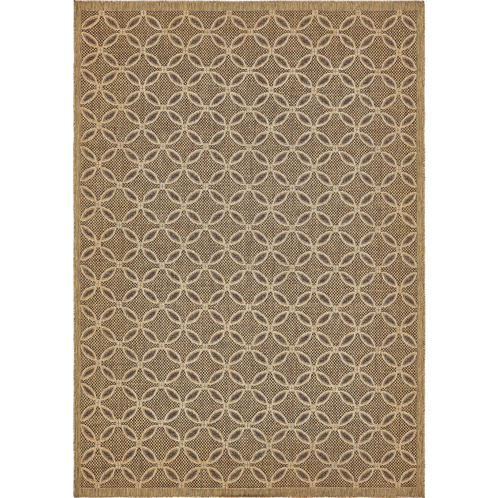 Outdoor Spiral Rug, Light Brown (8' 0 x 11' 4). Picture 1