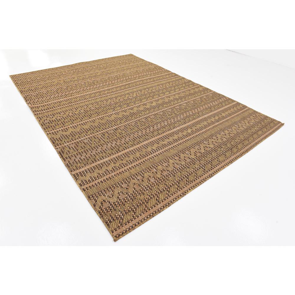 Outdoor Southwestern Rug, Light Brown (7' 0 x 10' 0). Picture 3