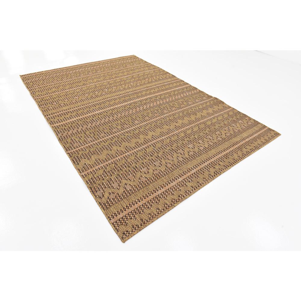 Outdoor Southwestern Rug, Light Brown (6' 0 x 9' 0). Picture 3