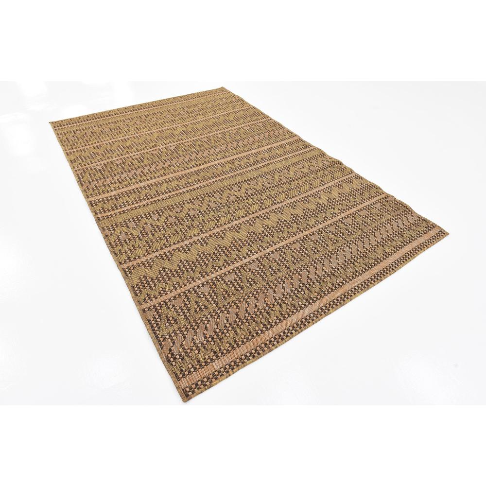Outdoor Southwestern Rug, Light Brown (5' 0 x 8' 0). Picture 3
