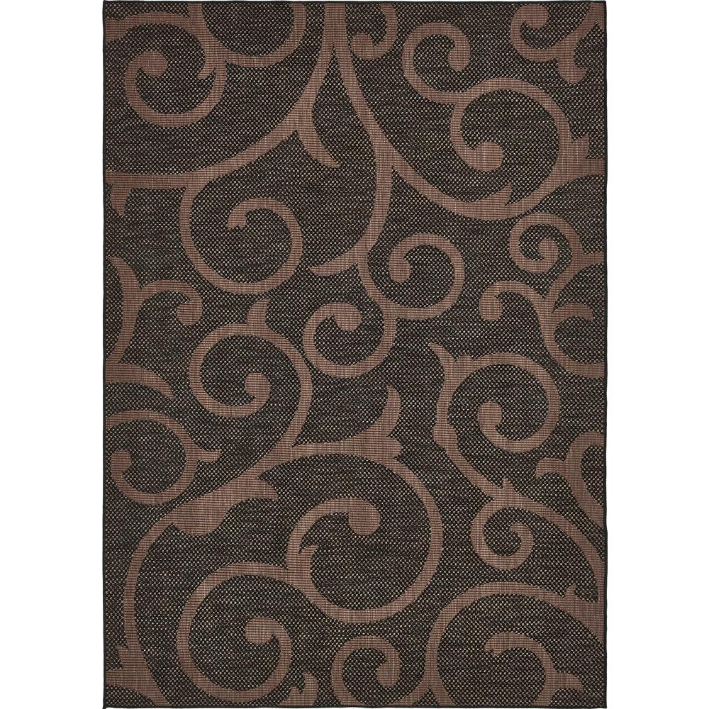 Outdoor Vine Rug, Chocolate Brown (7' 0 x 10' 0). Picture 1