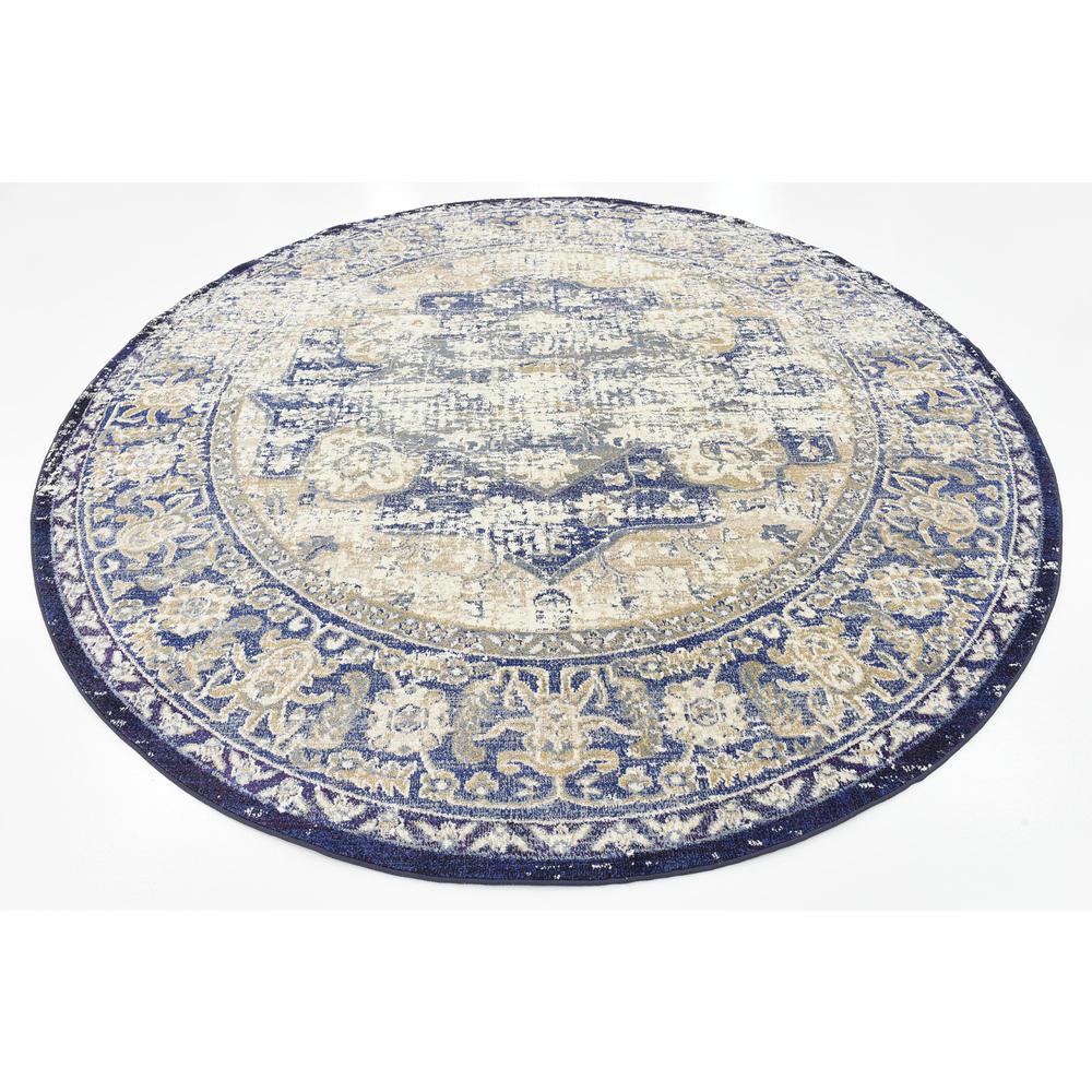 Turin Augustus Rug, Blue (8' 0 x 8' 0). Picture 3
