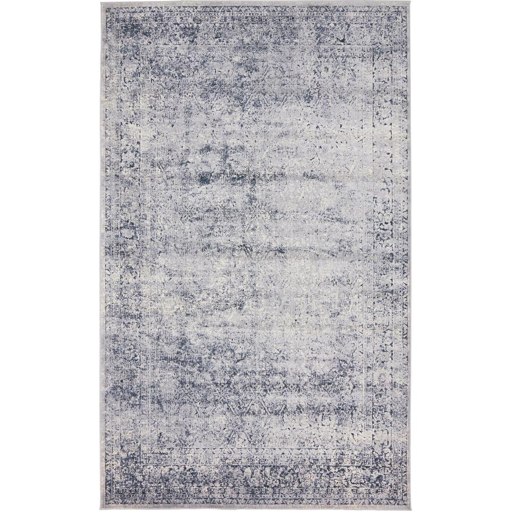 Chateau Jefferson Rug, Navy Blue (5' 0 x 8' 0). Picture 1