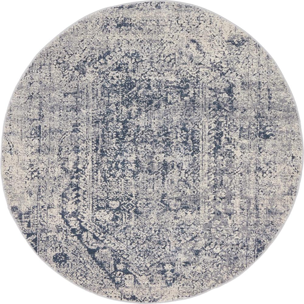 Chateau Quincy Rug, Navy Blue (4' 0 x 4' 0). Picture 1