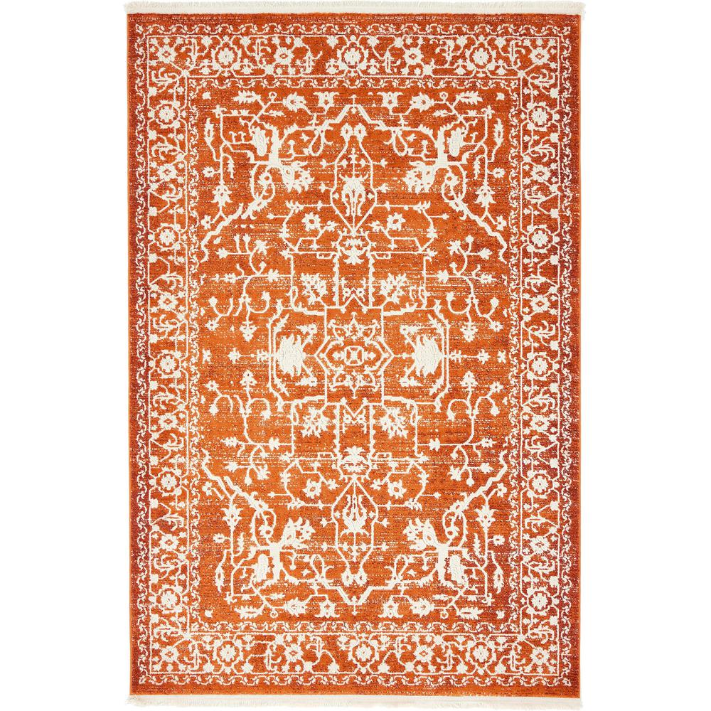 Olympia New Classical Rug, Terracotta (4' 0 x 6' 0). Picture 1