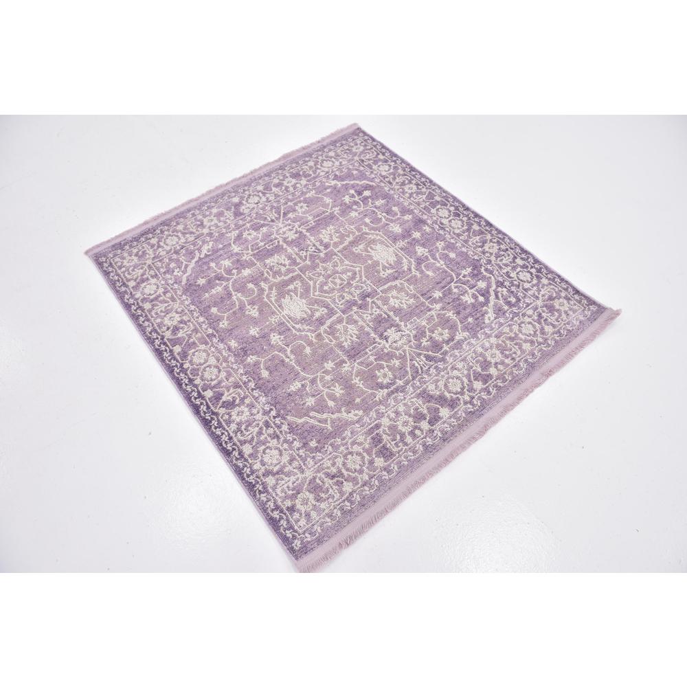 Olympia New Classical Rug, Purple (4' 0 x 4' 0). Picture 3
