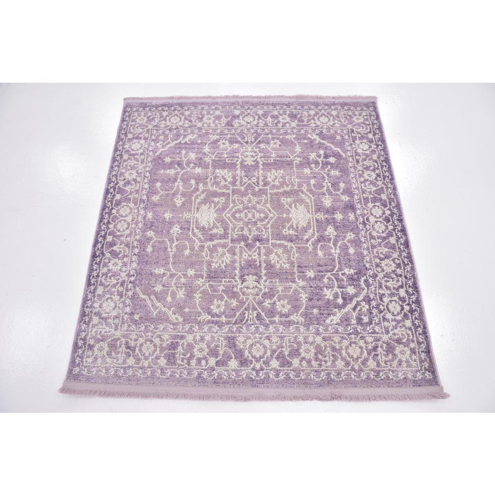 Olympia New Classical Rug, Purple (4' 0 x 4' 0). Picture 4