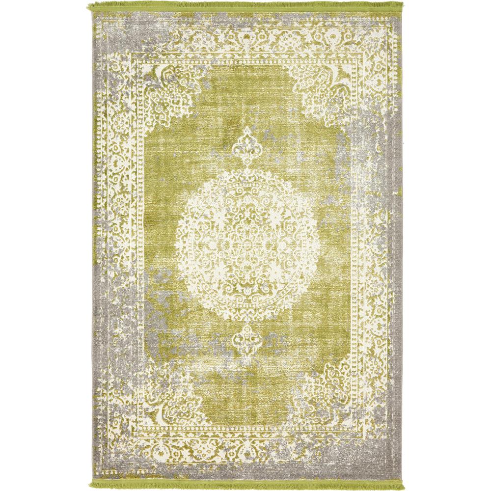 Olwen New Classical Rug, Light Green (4' 0 x 6' 0). The main picture.