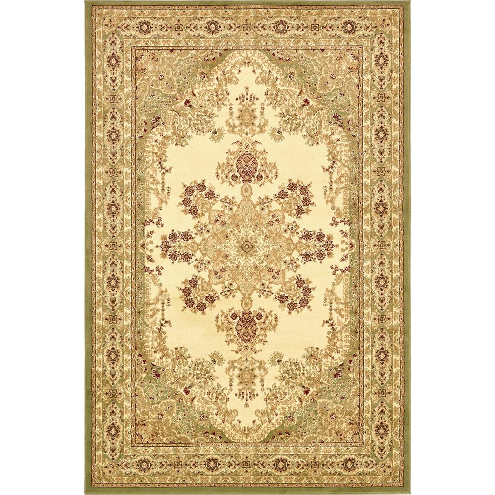 Louis Versailles Rug, Green (6' 0 x 9' 0). Picture 1