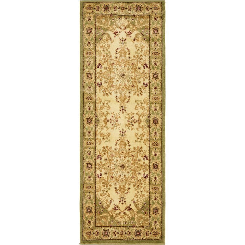 Louis Versailles Rug, Green (2' 2 x 6' 0). Picture 1