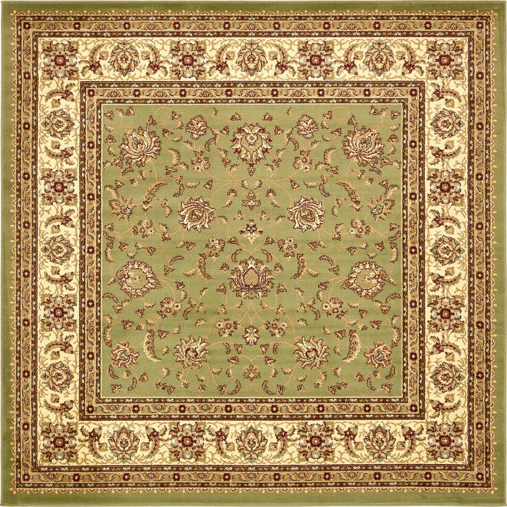 St. Louis Voyage Rug, Green (8' 0 x 8' 0). Picture 1
