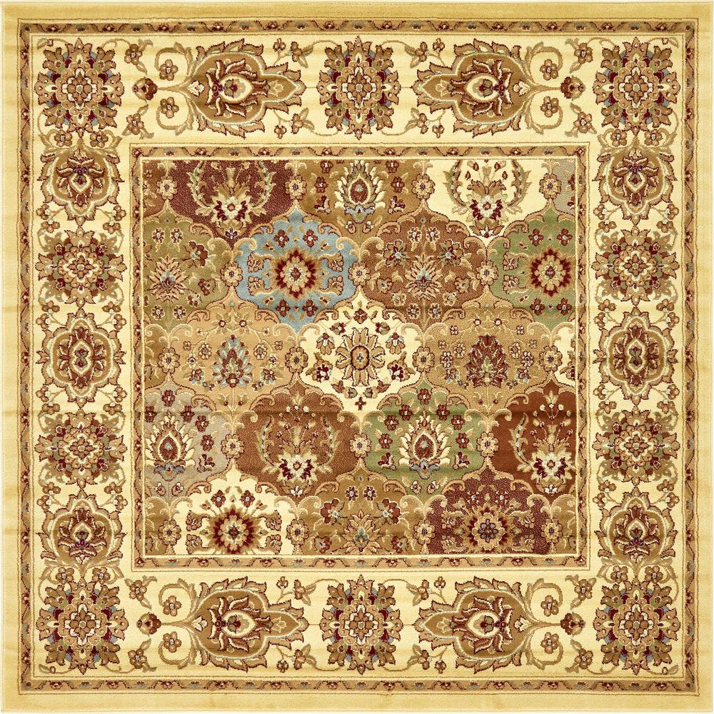 Athens Voyage Rug, Ivory (8' 0 x 8' 0). Picture 1