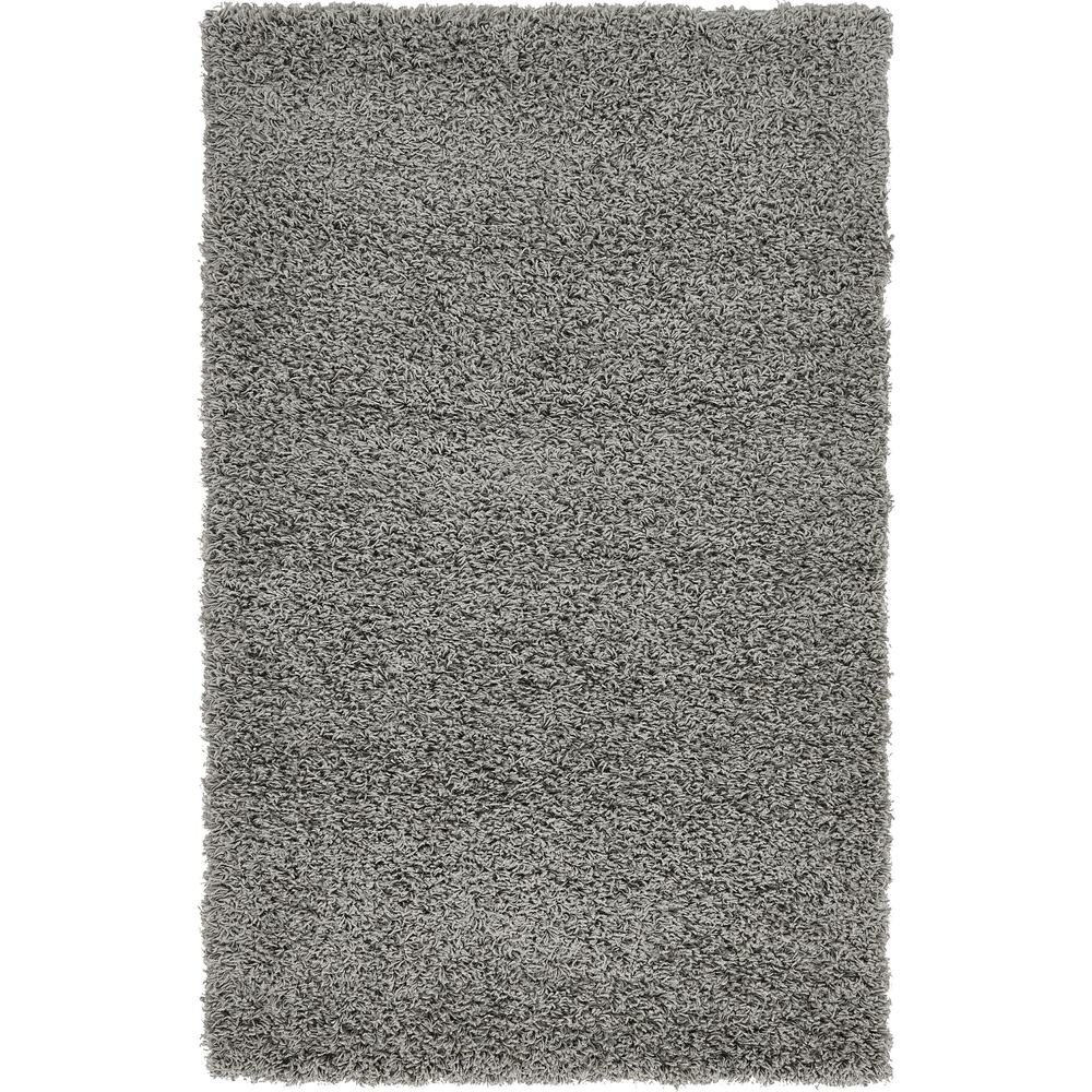 Solid Shag Rug, Cloud Gray (3' 3 x 5' 3). Picture 1