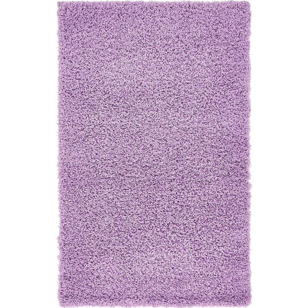 Solid Shag Rug, Lilac (3' 3 x 5' 3). Picture 1