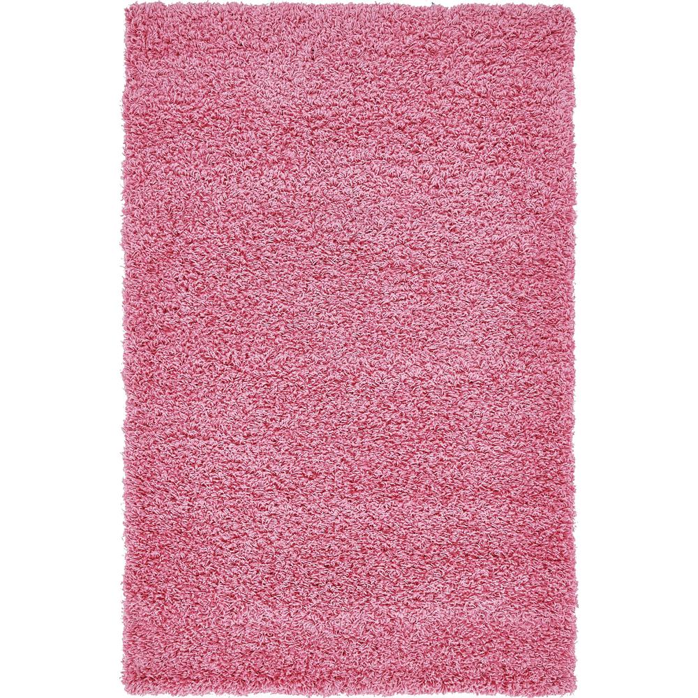 Solid Shag Rug, Bubblegum Pink (3' 3 x 5' 3). Picture 1