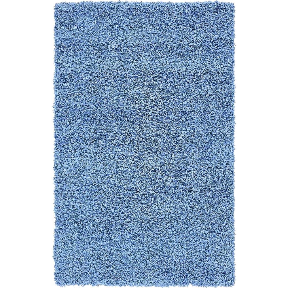 Solid Shag Rug, Periwinkle Blue (3' 3 x 5' 3). Picture 1