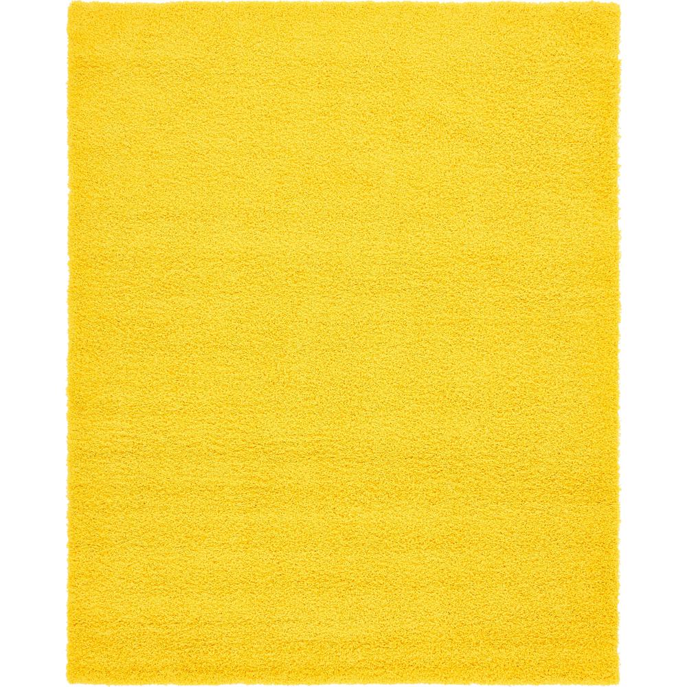 Solid Shag Rug, Tuscan Sun Yellow (8' 0 x 10' 0). Picture 1
