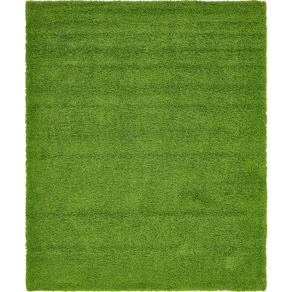 Solid Shag Rug, Grass Green (8' 0 x 10' 0). Picture 1