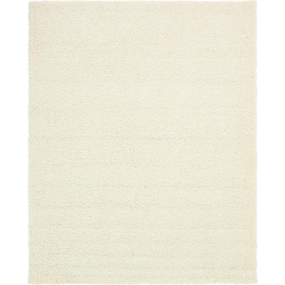 Solid Shag Rug, Snow White (8' 0 x 10' 0). Picture 1