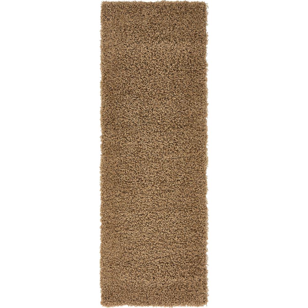 Solid Shag Rug, Cocoa (2' 2 x 6' 5). Picture 1