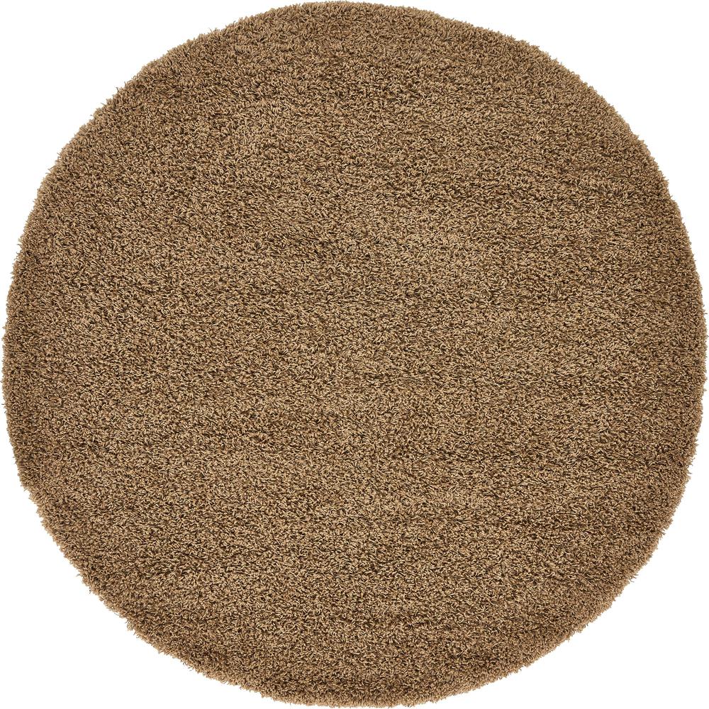 Solid Shag Rug, Cocoa (6' 0 x 6' 0). Picture 1