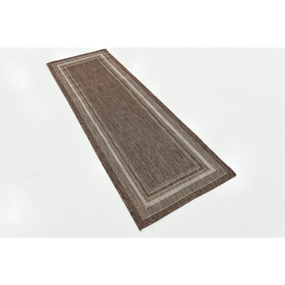Outdoor Soft Border Rug, Brown (2' 0 x 6' 0). Picture 3