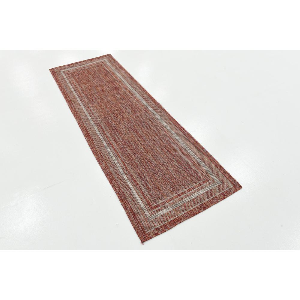 Outdoor Soft Border Rug, Rust Red (2' 0 x 6' 0). Picture 3