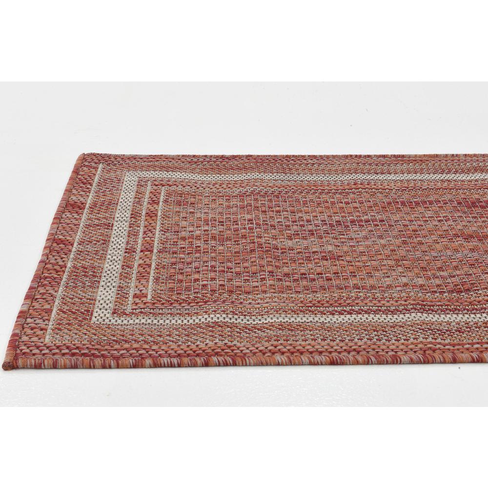 Outdoor Soft Border Rug, Rust Red (2' 0 x 6' 0). Picture 4