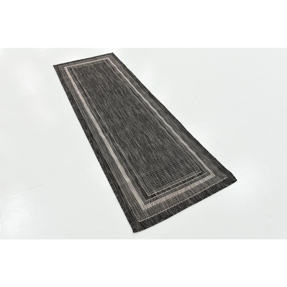 Outdoor Soft Border Rug, Black (2' 0 x 6' 0). Picture 3