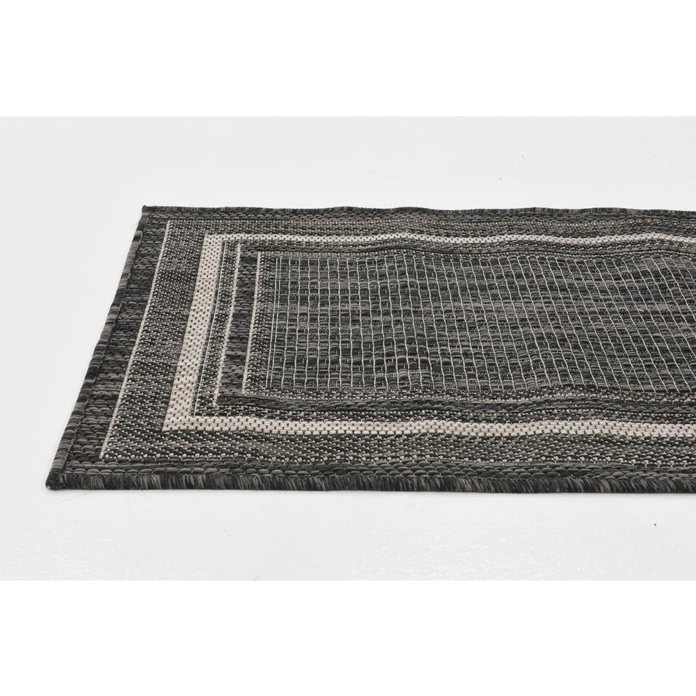 Outdoor Soft Border Rug, Black (2' 0 x 6' 0). Picture 4