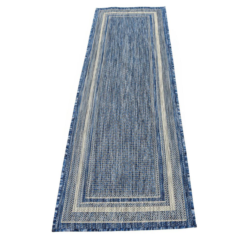Outdoor Soft Border Rug, Blue (2' 0 x 6' 0). Picture 4