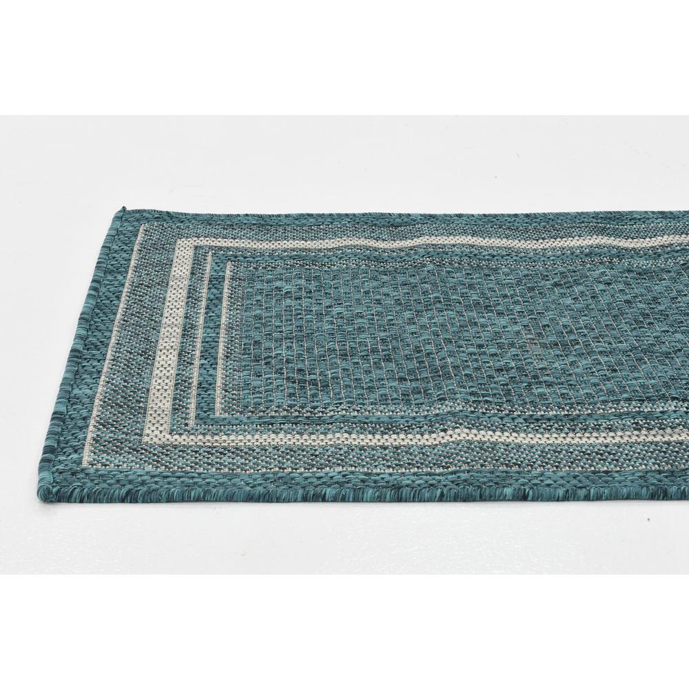 Outdoor Soft Border Rug, Teal (2' 0 x 6' 0). Picture 4