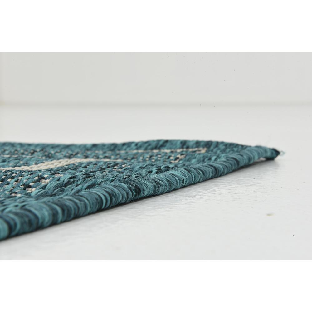 Outdoor Soft Border Rug, Teal (2' 0 x 6' 0). Picture 6