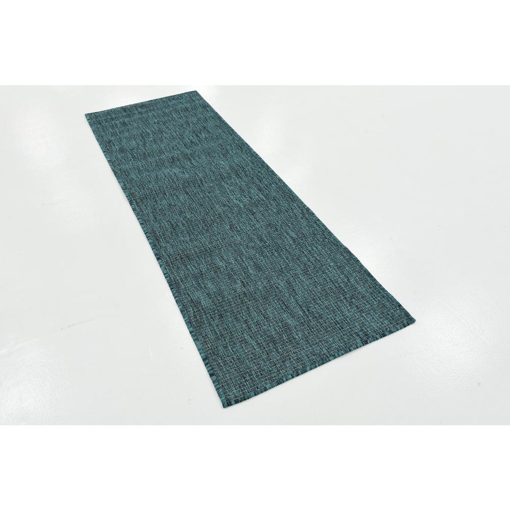 Outdoor Solid Rug, Teal (2' 0 x 6' 0). Picture 3