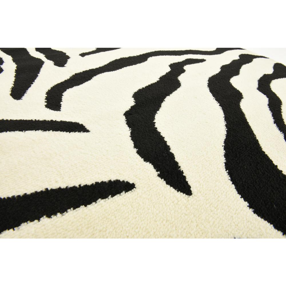 Zebra Wildlife Rug, Ivory (4' 0 x 4' 0). Picture 5