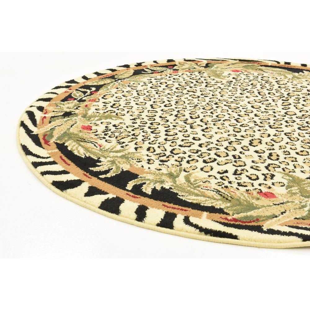 Jungle Wildlife Rug, Ivory (4' 0 x 4' 0). Picture 4