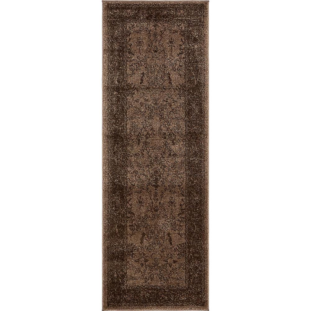 Floral La Jolla Rug, Light Brown (2' 2 x 6' 0). The main picture.
