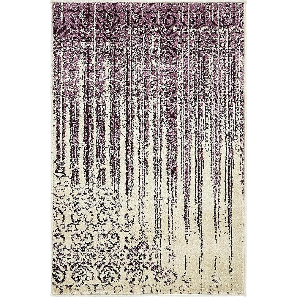 Jennifer Del Mar Rug, Purple (2' 2 x 3' 0). Picture 1